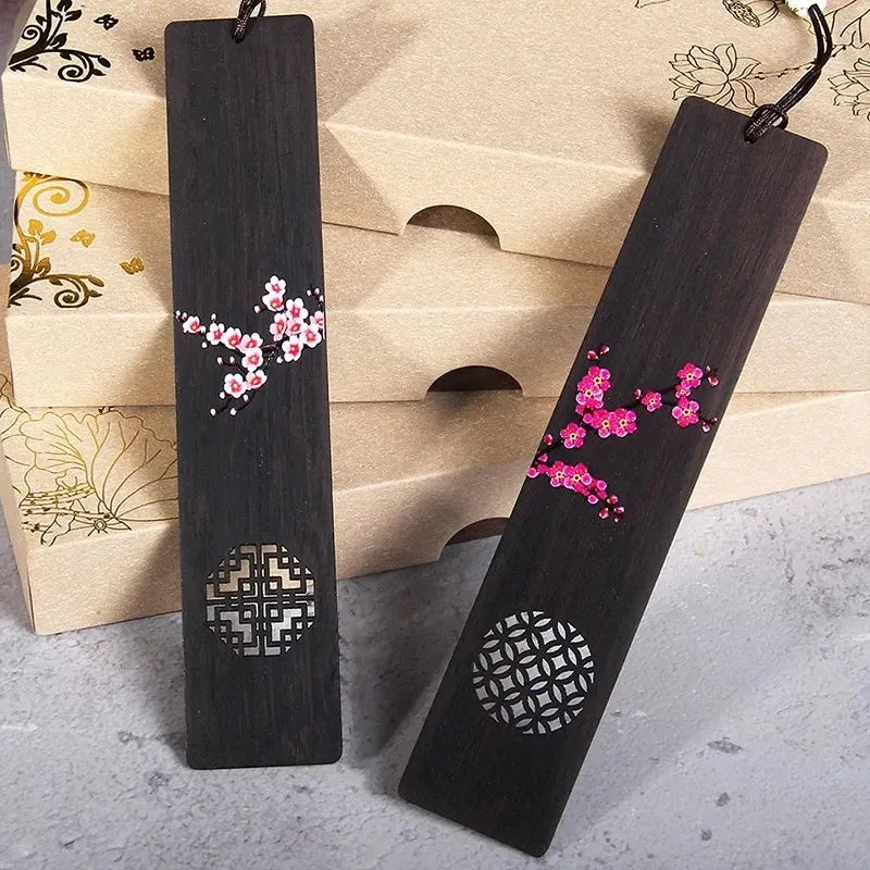 Wooden Japan Flower Garden Bookmark