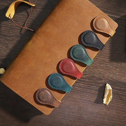 Leather Magnet Clip Bookmark