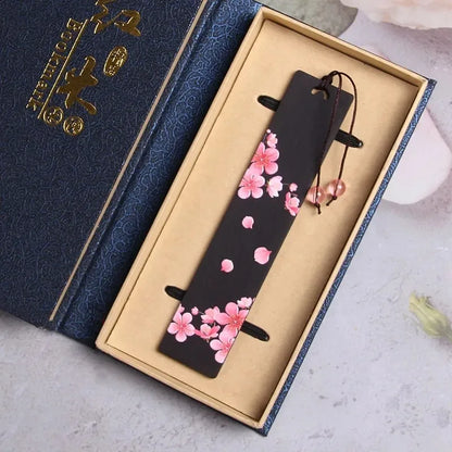 Wooden Japan Flower Garden Bookmark