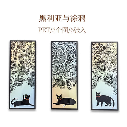 Chinese Cat Bookmarks - Set of 3