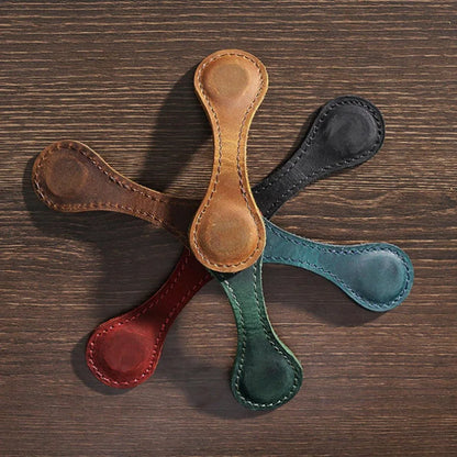 Leather Magnet Clip Bookmark